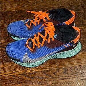 Nike Trail Pegasus Blue and Orange Running Shoes Size 10